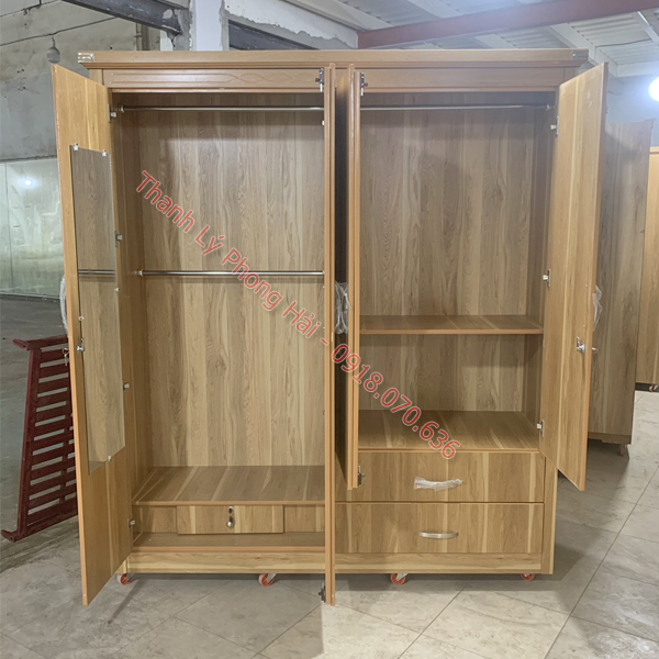 tu-quan-ao-melamine-33 Tủ Áo 4 Cánh Hàng Cao Cấp Mới 99%
