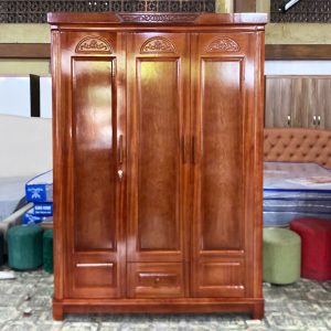 Thanh Lý Tủ Quần Áo 3 Cánh Gỗ Xoan Mới 99%