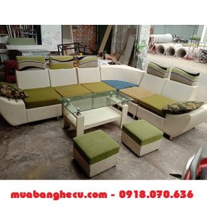 Thanh Lý Bộ Sofa Cũ Bọc Vải Nỉ 95% Giá Rẻ -1