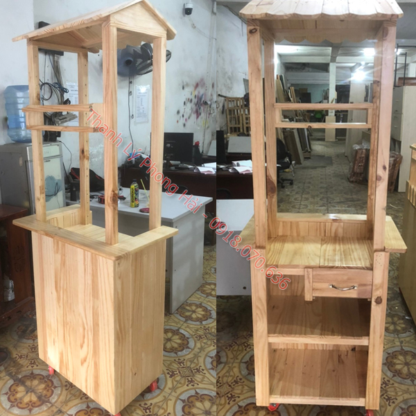 Thanh-ly-quay-pha-che-ca-phe-go-6 Thanh Lý Quầy Pha Chế Cà Phê Gỗ Mới 99% [10 Mẫu]