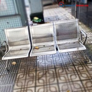 Băng Ghế Chờ 3 Ghế Bằng Inox Cũ