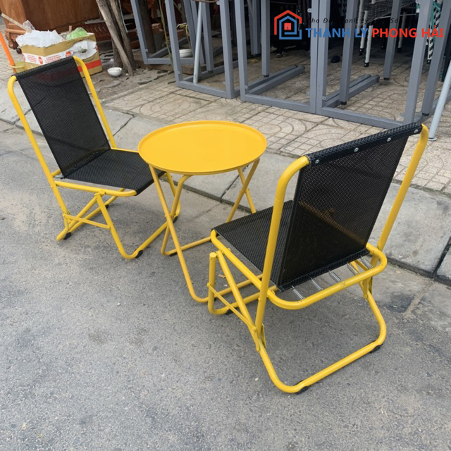 bo-ban-ghe-xep-tra-chanh4 Thanh Lý Bàn Trà Chanh Xếp Sắt Mới 99% (Nhiều Màu)
