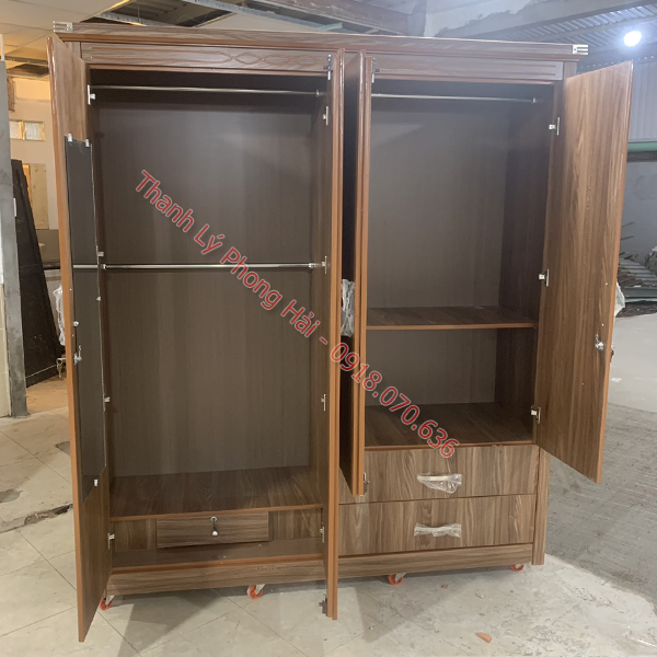 tu-quan-ao-melamine-44 Tủ Quần Áo 4 Cánh Màu Sắc Sang Trọng Mới 99%
