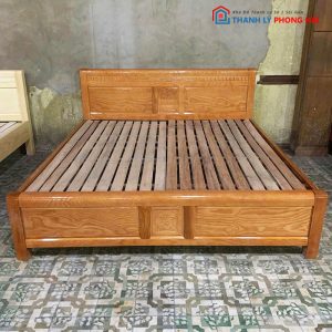 Than Lý Giường Gỗ Sồi 1M6 Tồn Kho Mới 99%