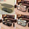 Bàn Sofa Mặt Kính Hình Oval Mới 99%