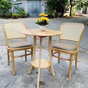 Thanh Lý Ghế Cafe Gỗ Tự Nhiên Mới 99%