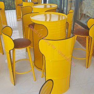 Thanh Lý Bộ Bàn Ghế Cafe Thùng Phi Mới 99%