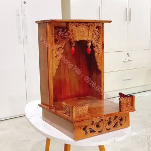 Bàn Thờ Ông Địa Thần Tài Gỗ Xoan, Gọn Đẹp, Mới 99%