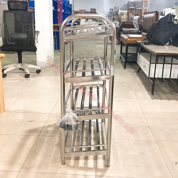 ke-dep-thanh-ly-9 Thanh Lý Kệ Dép Inox 3 - 4 - 5 Tầng Mới 99%