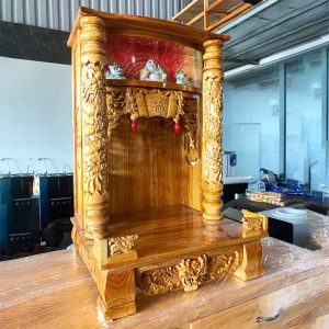 Bàn Thờ Ông Thần Tài - Ông Địa Cột Rồng Mới 99% (nhiều kích thước)