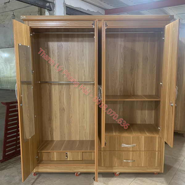 tu-quan-ao-melamine Tủ Quần Áo 4 Cánh Hiện Đại Giá Rẻ Mới 99%