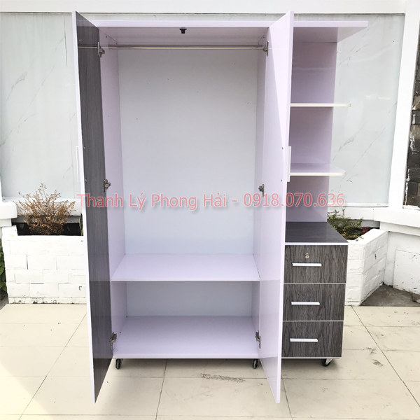 tu-quan-ao-thanh-ly-30 Thanh Lý Tủ Áo Nhựa 2 Cánh Liền Kệ Mới 99% (Nhiều Mẫu)