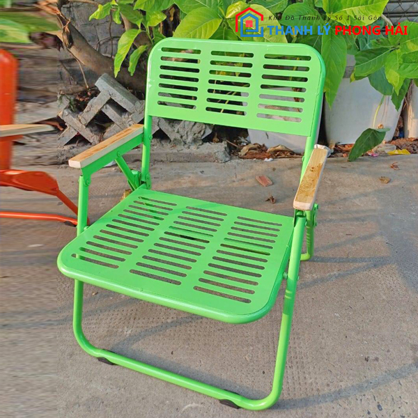 ban-ghe-cafe-thanhlyphonghai-3 Thanh Lý Ghế Cafe Sắt Có Tay Mới 99% (Nhiều Màu)