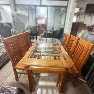 Thanh Lý Bộ Bàn Ăn 6 Ghế Gỗ Sồi Tồn Kho Mới 99%