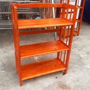 Thanh Lý Kệ Sách Gỗ 3 Tầng Màu Xoan Đào 65CM Tồn Kho