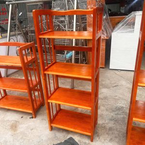 Thanh Lý Kệ Sách Gỗ 4 Tầng Màu Xoan Đào 50CM Tồn Kho