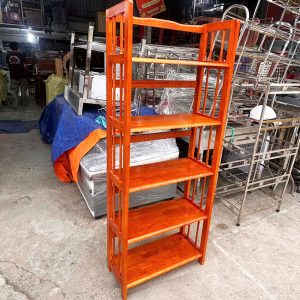 Thanh Lý Kệ Sách Gỗ 5 Tầng Màu Xoan 65CM Tồn Kho