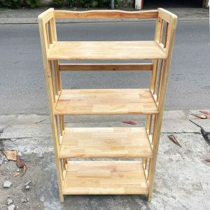 Thanh Lý Kệ Sách Gỗ Tự Nhiên 4 Tầng Tồn Kho Giá Rẻ