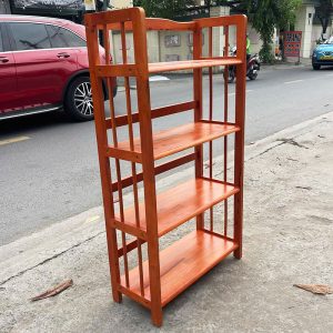 Thanh Lý Kệ Sách Gỗ Tự Nhiên 4 Tầng Tồn Kho Giá Rẻ (Nhiều Màu)