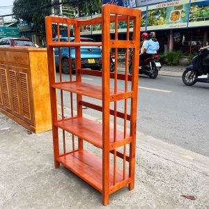 Thanh Lý Kệ Sách Gỗ Tự Nhiên 4 Tầng Tồn Kho Giá Rẻ (Nhiều Màu)