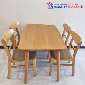 Thanh Lý Bộ Bàn Ăn 4 Ghế Tồn Kho Đẹp Mới 99%