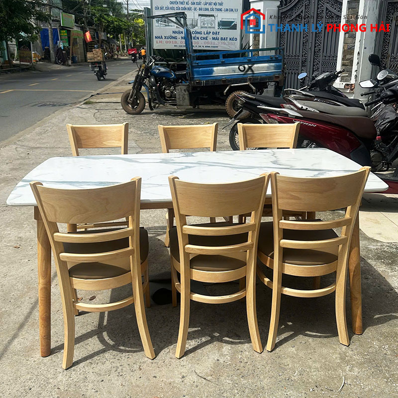 thanh-ly-bo-ban-an-6-ghe-cabin-mau-trang-ton-kho-gia-re-2 Thanh Lý Bộ Bàn Ăn 6 Ghế Cabin Cao Cấp Mới 99% (4 mẫu)