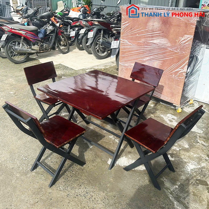 thanh-ly-bo-ban-an-chan-chu-x-mat-go-cu-gia-re-2 Thanh Lý Bộ Bàn Ăn Chân Chữ X Mặt Gỗ Cũ Giá Rẻ