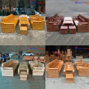 Thanh Lý Bộ Salon Gỗ Sồi Tồn Kho Mới 99%