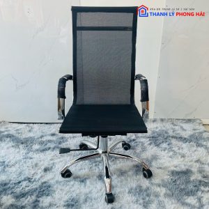 Ghế Xoay Lưng Cao Chân Inox Cũ