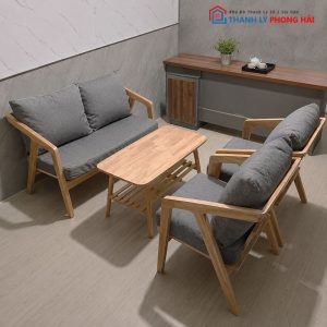 Thanh Lý Bộ Bàn Ghế Nệm Si Da Bò Mới 99% (Nhiều Màu)