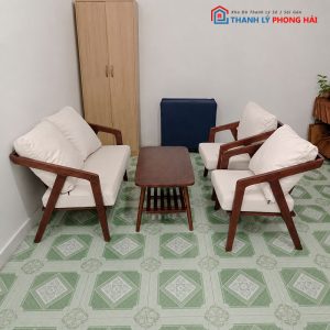 Thanh Lý Bộ Bàn Ghế Nệm Si Da Bò Mới 99% (Nhiều Màu)