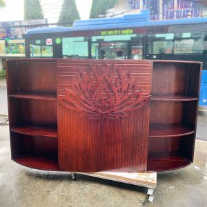 Thanh Lý Quầy Lễ Tân Gỗ Tự Nhiên Hoa Sen Cũ Giá Rẻ