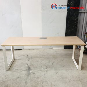 Bàn Làm Việc Gỗ Công Nghiệp 2M Chân Sắt Cũ