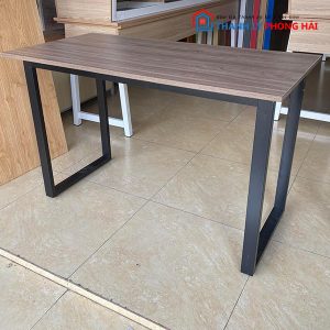 Thanh Lý Bàn Làm Việc Gỗ Chân Sắt Chữ U Xám Mới 99% (Nhiều Size Từ 1m)