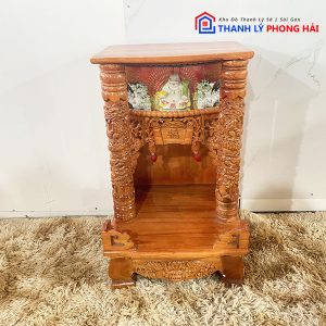 Thanh Lý Bàn Thờ Thần Tài - Ông Địa Gỗ Xoan Mới 99%