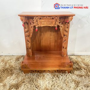 Thanh Lý Bàn Thờ Thần Tài - Ông Địa Gỗ Xoan Mới 99%