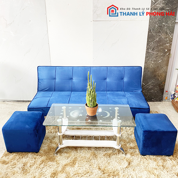 Thanh-ly-bo-sofa-bed-vai-nhung-xanh-duong-99%
