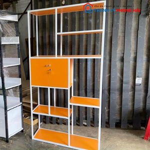 Thanh Lý Kệ Hồ Sơ Gỗ 1M2 2 Cánh Trắng Cam Mới 99%