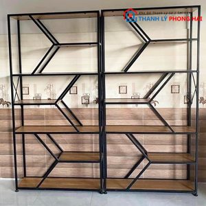 Thanh Lý Kệ Hồ Sơ Gỗ 1M Khung Sắt Nâu Mới 99%