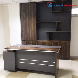 Thanh Lý Tủ Hồ Sơ Gỗ 1M8 Cánh Gỗ Xám Mới 99%