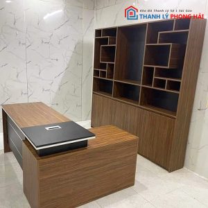 Thanh Lý Tủ Hồ Sơ Gỗ 1M6 Nhiều Ngăn Cửa Gỗ Mới 99%