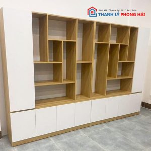 Thanh Lý Tủ Hồ Sơ Gỗ Nhiều Hộc 3 Ngăn Mới 99%