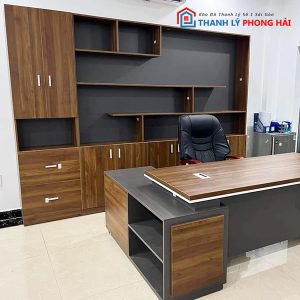 Thanh Lý Tủ Hồ Sơ Gỗ MDF 2M4 2 Hộc Kéo Mới 99%