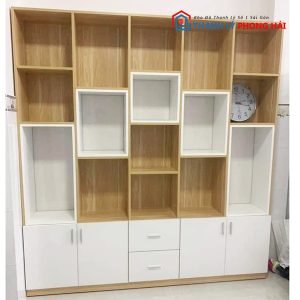 Thanh Lý Tủ Hồ Sơ Gỗ Nhiều Hộc 3 Ngăn Mới 99%