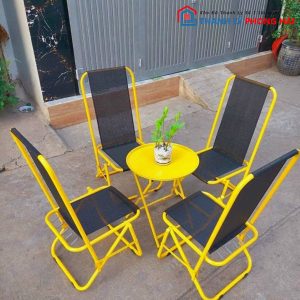 Thanh Lý Bộ Bàn Ghế Xếp Lưng Cao Mới 99%