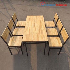 Thanh Lý Bộ Bàn Ghế Gỗ Cao Su Đẹp Mới 99%