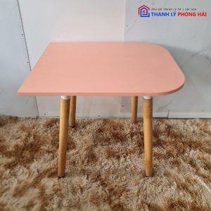 Bàn Cafe Gỗ Công Nghiệp Hồng Cũ