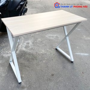 Thanh Lý Bàn Làm Việc 1M Chân Sắt Chữ X Mới 99%