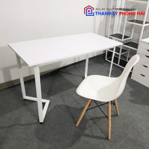 Thanh Lý Bàn Làm Việc 1M Chân Sắt Chữ V Mới 99%