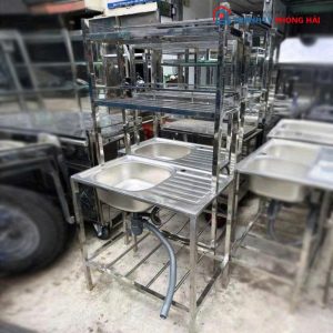 Thanh Lý Bồn Rửa Chén Inox 1 Học Có Kệ Tồn Kho Giá Siêu Rẻ